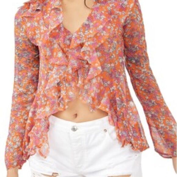 Free People Floral Sheer Nina Blouse - Picture 15 of 16